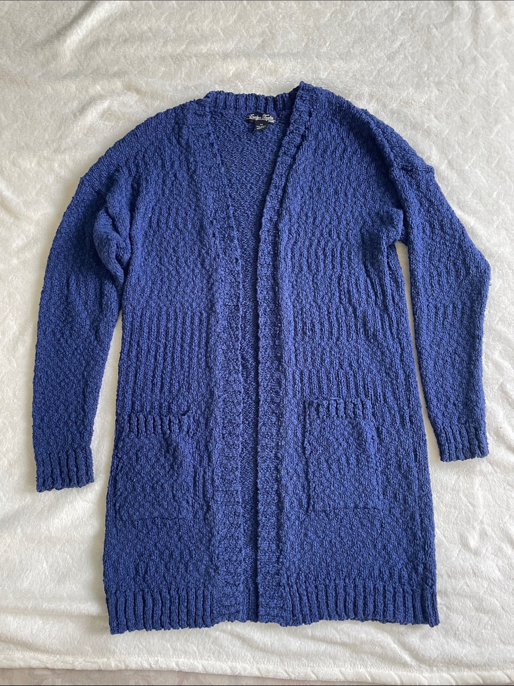 Long chunky navy cardigan women’s size M